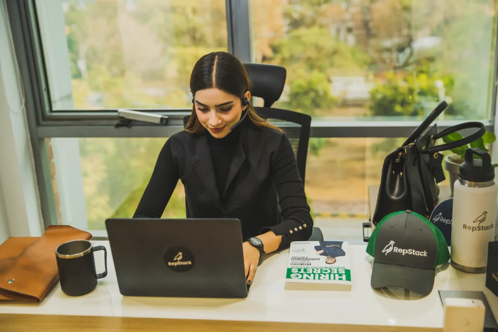 RepStack associate working at desk